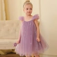 thumbnail image 2 of Toddler Dress Flower Girl Dresses Girls Tutu Dress Birthday Dress for Baby Girl 3-4 Years, 2 of 8