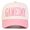 Style5, variant on A Baseball Cap Featuring a Warm-Toned Color Block Design, Adorned with Embroidered Capital Letters Spelling GAMEDAY on The Front