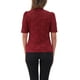 thumbnail image 3 of INSPIRAR CHIC Blusa de Encaje Floral de Cuello Alto con Mangas Cortas Abullonadas Elegante Blusa de Encaje para Mujeres Talla M Rojo Oscuro, 3 of 6