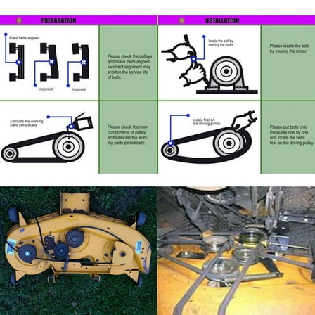 Diluopel Lawn Mower Belt For M154621- Fits X300 X304 X310 Eztrak Z245(1/2" X 146")A144