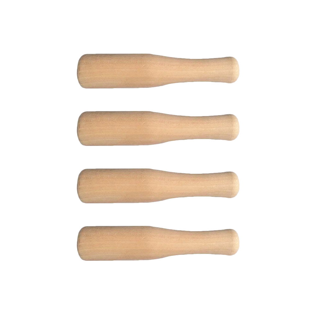 4pcs Wooden Food Muddler Grinding Rod Wood Pestle Garlic Masher Muddler ...