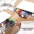 thumbnail image 5 of 3Pcs Plastic Cupboard Organizer Large Capacity Tea Bag Storage Box with Transparent Drawer Stackable Desktop Organizer for Office, 5 of 9