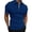 Blue, variant on BangWanChi Men's Quarter Zip Lapel Collar Shirts Top Fashion Mens Short Sleeve Casual Patchwork T-Shirts for Daily Wear