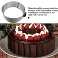 thumbnail image 4 of OUSITAID Stainless Steel Cake Mold Adjustable Round Non-layered Mousse Ring Mould Dessert Bakeware with Scale 6-8 Inches, 4 of 6