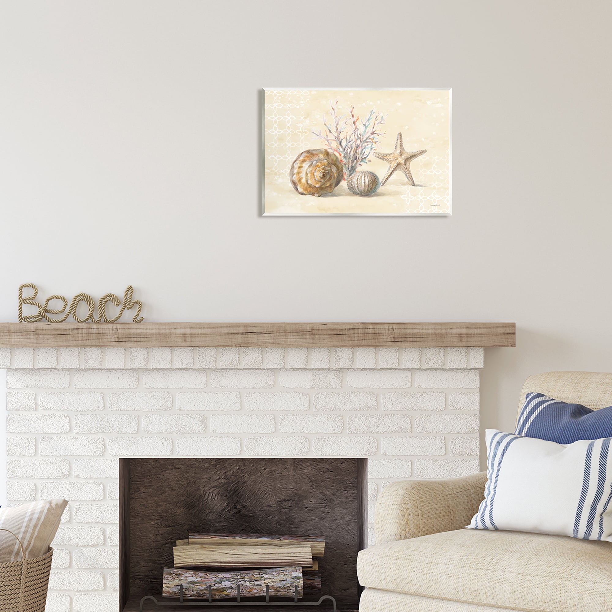 Stupell Industries Sunrise Beach Seashells Animals & Insects Painting Unframed Art Print Wall Art, 19 x 13
