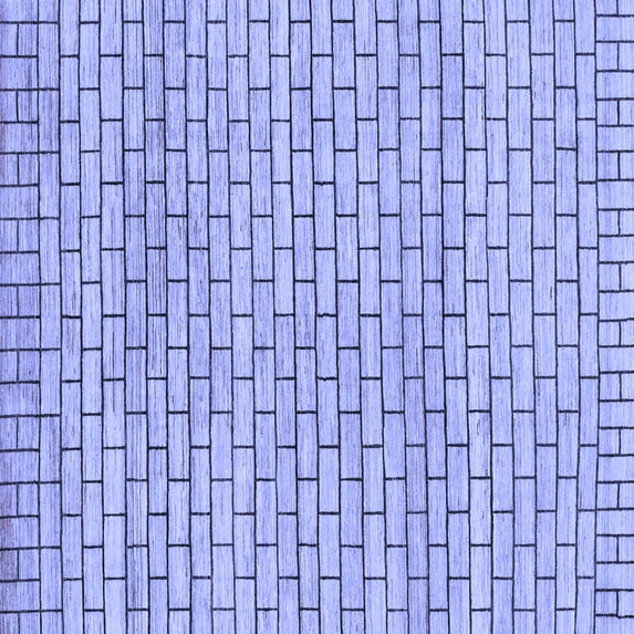 Ahgly Company Indoor Square Solid Blue Modern Area Rugs, 3' Square