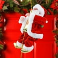thumbnail image 6 of Leojiow Climbing Santa Ornament Santa Xmas Climbs Up And Down Climbing Santa With Light Music And Sound 19Cm B, 6 of 6