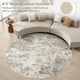 thumbnail image 4 of Alfombra UERMEI redonda, lavable, neutra, moderna, de 244 cm, 4 of 9