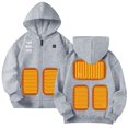 thumbnail image 2 of ToyKingdee Heated Hoodie Sweatshirt 5 Heating Zones Full-Zip Hooded Jacket Boys Girls Youth Winter Electric Heating Sweater, 2 of 9