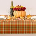 thumbnail image 4 of Fall Tablecloth 60 x 102 Inch Retro Orange Autumn Plaids Table Cover Seasonal Rectangle Farmhouse Table Cloth for Thanksgiving Kitchen Dining Table Decoration Supplies, 4 of 6