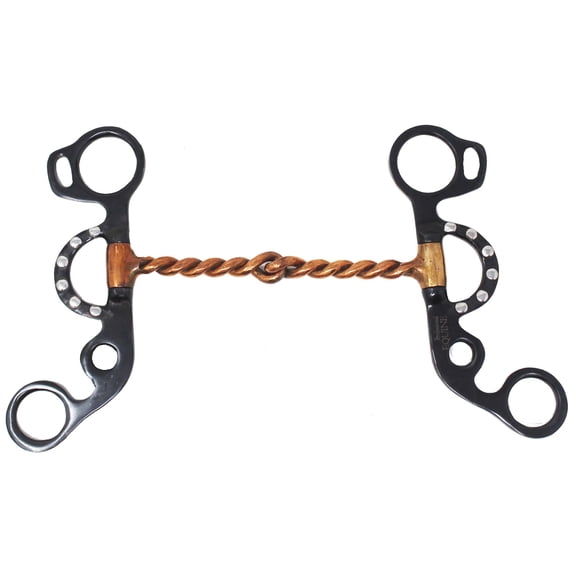 5" Short Shank Argentine Twisted Wire Copper Mouth Snaffle Horse Bit 35654B