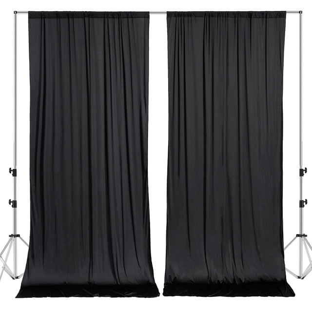 Telón de fondo Mohoeey 3 m x 2,4 m Negro sin arrugas