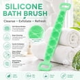 thumbnail image 5 of Silicone Back Scrubber for Shower, Double-Sided Exfoliating Brush with Handle, Deep Cleansing Body Tool for Men/Women, 5 of 8