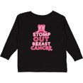 thumbnail image 3 of Inktastic Stomp Out Breast Cancer with Pink Cowgirl Boots Boys or Girls Long Sleeve Toddler T-Shirt, 3 of 5