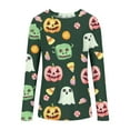 thumbnail image 3 of Halloween Shirts for Women Long Sleeve T-Shirts Funny Graphic Print Casual Loose Comfy Crewneck Tunic Tops Women Fall Outfit, 3 of 4
