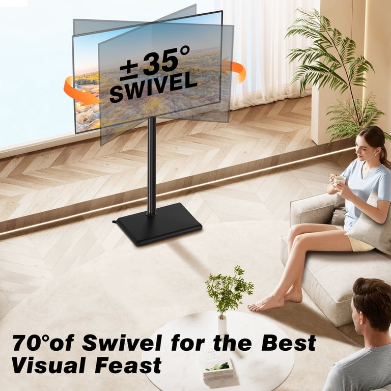 RTVR Universal Floor TV Stand, 32-60 inch, Swivel Base photo 4