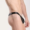 thumbnail image 3 of Mens Boxer Briefs Half Thong Pouch Underwear One Side Jockstrap Bikini Thong Panties, 3 of 3
