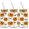 thumbnail image 1 of Halloween Transfer Stickers Waterproof UV DTF Cup Mug Wraps Sticker DIY 3D Wrap Decal For 16oz Libbey Glass, 1 of 4
