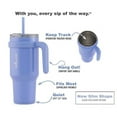 thumbnail image 3 of Reduce Slim Cold1 Tumbler - Straw, Lid & Handle. Insulated Stainless Steel 40oz, Cornflower, 3 of 16