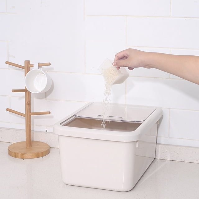 TIMIFIS Sliding Cover Rice Buckets Large Airtight Rice Container Food Storage Cereal Container Flour Grain Container for Household Back to School Supplies