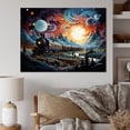 thumbnail image 1 of Designart Train Wall Art, Cosmic Rails An modern Train I , train Large Wall art decor, Multi-Color Modern Canvas wall art, 44x34 inches, 1 of 5