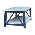 thumbnail image 4 of Surrey Solid Wood Coffee Table with Shelf - Blue/Antiqued Chalk, 4 of 8