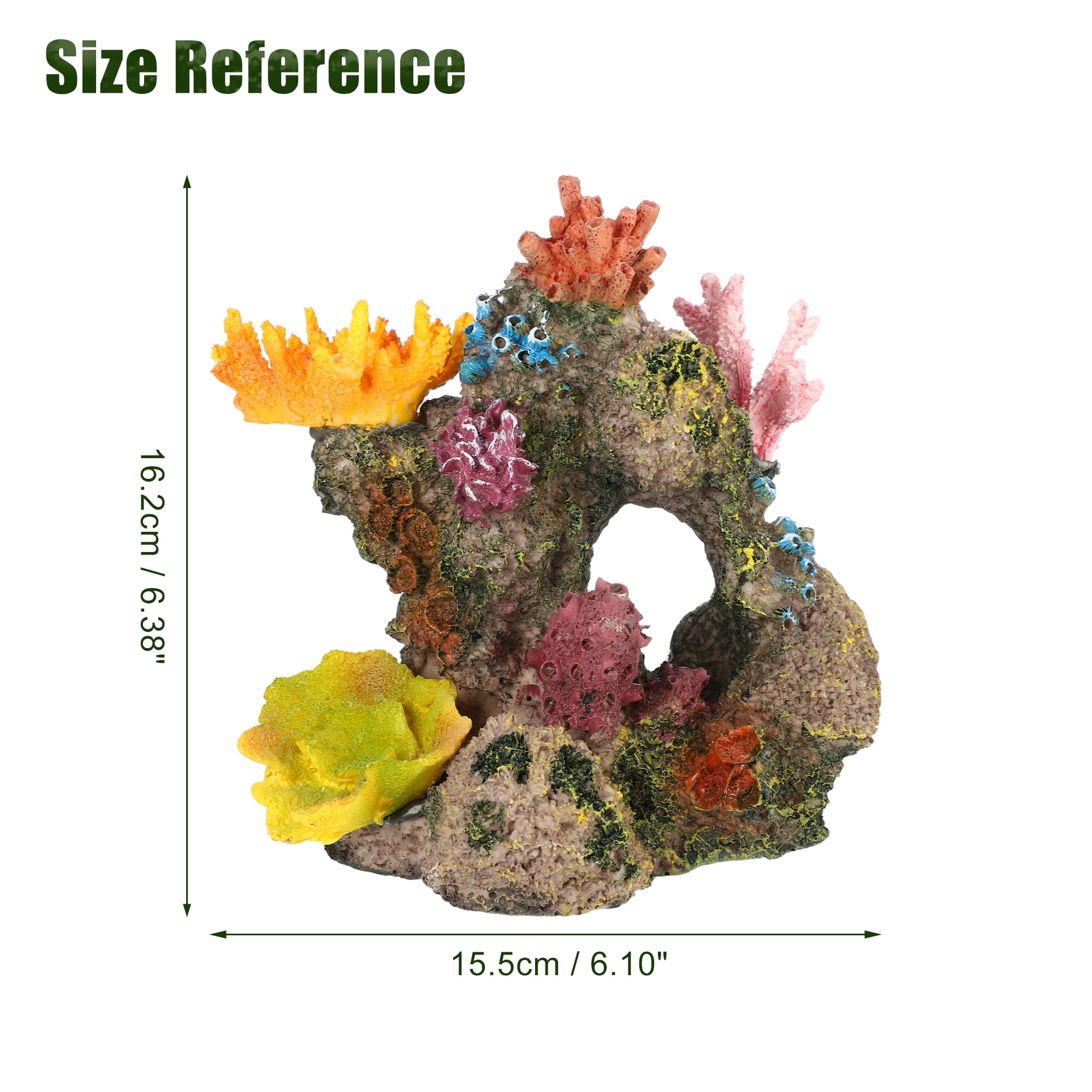 Unique Bargains Aquarium Coral Reef Decor Artificial Coral Reef Decor for Fish Tank 6.10"x4.53"x6.38" Assorted Color