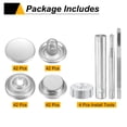 thumbnail image 3 of Uxcell 42Set 17mm Leather Snap Fastener Kit with 4 Install Tools, Silver, 3 of 6