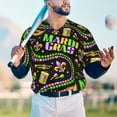 thumbnail image 4 of Fotbe Mardi Gras3 Baseball Jersey Shirt for Men and Women, Casual Short Sleeves Button Down T-Shirt-Medium, 4 of 9