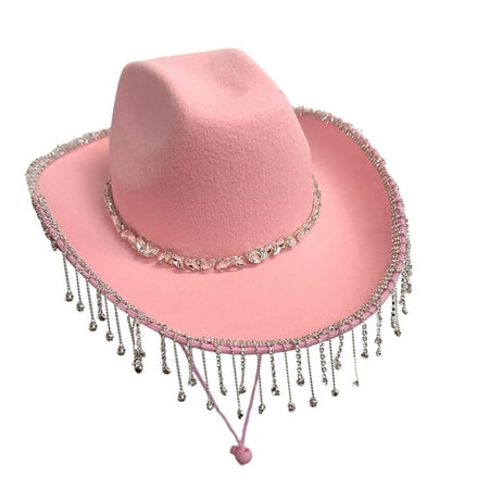 Wide Brim Hat Western Cowboy Hat Fishing Casual Summer Camping Fancy Dress Decorative Cosplay Men Party Photo Props Disco Hat Cowgirl Hat Pink