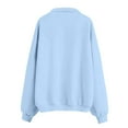 thumbnail image 5 of UJNDER Women's Zip Up Sweatshirt Solid Color Pullover Long Sleeve Casual Fashion Blue L, 5 of 5
