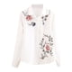 thumbnail image 1 of Camisa blanca de talla grande Minnieouse con bordado de flores para mujer, 1 of 6