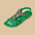 thumbnail image 5 of Caywon Sandals Women Comfortable Dressy Womens Flat Sandals Non Slip On Bohemian Summer Beach Shoes With Elastic Ankle Strap, 5 of 6