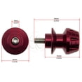 thumbnail image 2 of Honda Suzuki Kawasaki Ducati KTM BMW Triumph 8mm Red Swingarm Spools Sliders, 2 of 3