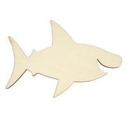 Hello Hobby Wood Shark Shape, Ready-to-Decorate Die-Cut Shape, 4 in. x 2.7 in., 0.03 lbs