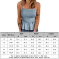 thumbnail image 2 of Camiseta sin mangas plisada sin mangas con corpiño para mujer para verano (Azul M) FLhrweasw Para estrenar, 2 of 8