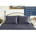 thumbnail image 3 of Delara California king 3-Piece GOTS Organic Cotton Fitted Sheet Set, 400TC Long-Staple, Moisture-Wicking, Smooth & Breathable, Deep Pocket, Dark Grey, 3 of 7