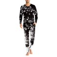 thumbnail image 3 of Renewold Matching Pajama Sets for Family Men 2 PCS Lightweight Loungewear Loose Top & Pants Size XL Relaxed Home Clothing Sleepwear Set,Christmas Holiday, 3 of 5