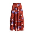 thumbnail image 5 of Time and Tru Women's Print Tiered Pull On Midi Skirt, Sizes XS-XXXL, 5 of 5