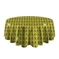 thumbnail image 5 of Green Bigfoot Pattern Round Tablecloth 60"x60",Wrinkle Wipeable Table Cloth for Kitchen Dining Room Picnic Patio Party, 5 of 6