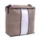 thumbnail image 1 of Bolsas de almacenamiento plegables con cremallera, transparentes, impermeables, para guardar ropa, juguetes y ropa (color lino)., 1 of 7