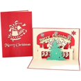 thumbnail image 1 of Tarjeta de felicitación navideña Tarjeta de felicitación navideña 3d Regalo novedoso y optimista Regalo de Año Nuevo (90 árbol de Navidad 10 * 15 cm), 1 of 1