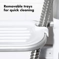 thumbnail image 4 of OXO Good Grips Aluminum Shower Caddy Organizer with Hose Keeper, Silver, 4 of 7