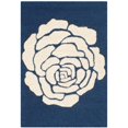 thumbnail image 1 of Safavieh Cambridge Collection CAM782M Handmade Moroccan Geometric Navy and Ivory Premium Wool Area Rug (3' x 5'), 1 of 10