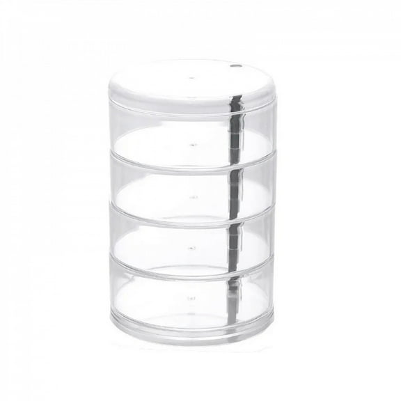 Transparent Storage Box Dust Proof And Waterproof Large Capacity Rotatable Jewelry Hairpin Jewelry Cosmetics Storage Box
