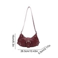 thumbnail image 2 of Crossbody Bag for Women, Retro Shoulder Handbag with Adjustable Buckle Strap, Lightweight Pleated Underarm Purse, for Daily Commute and Casual Outings, 2 of 6