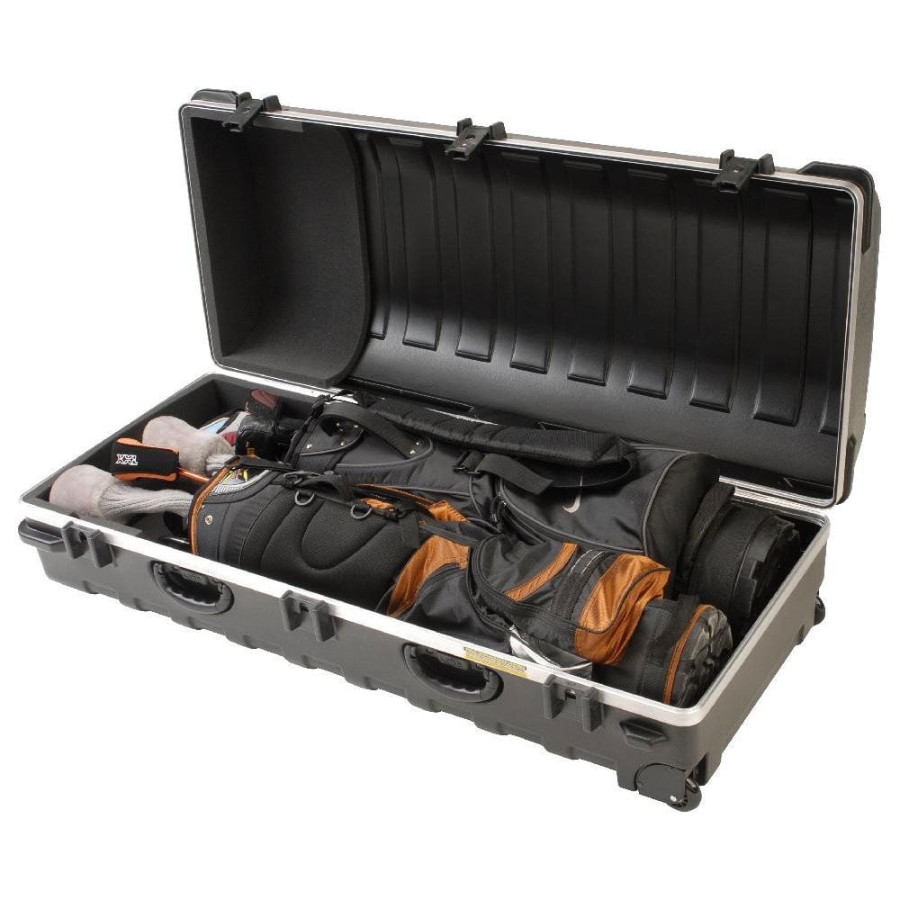 SKB Cases Double ATA Standard Hard Plastic Storage Wheeled Golf Bag