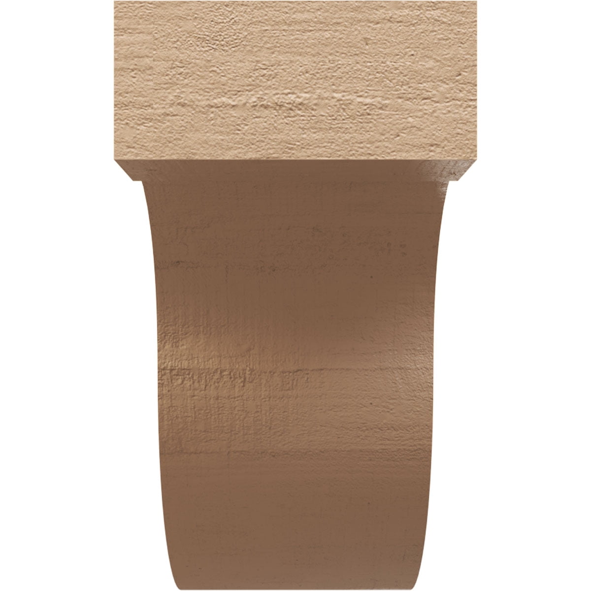 11"W x 33"D x 22"H Classic Del Monte Rough Cedar Woodgrain TimberThane Corbel, Primed Tan