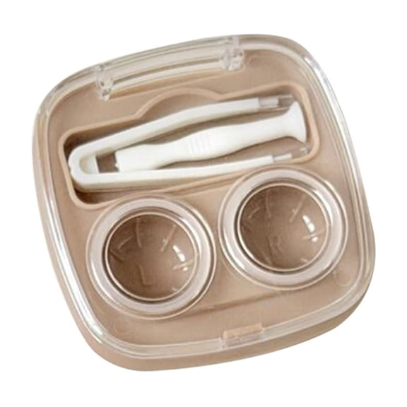 Portable Leak Proof Contacts Lens Case, Compact Travel Contacts Lens Storage Box, Dustproof Scratch Proof Double Lens Holder, Lightweight Mini Daily Business Trip Gym Outdoor Organizer