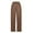 Brown, variant on Mrat Elastic Waist Quick Dry Pants Women Fashion Solid Suit Pant Buttons Pockets Long Pants S-67 Red-A 5XL
